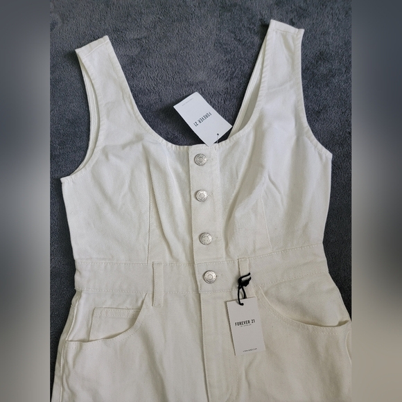 Forever 21 White Sleeveless Sheath Maxi Dress - Picture 2 of 10